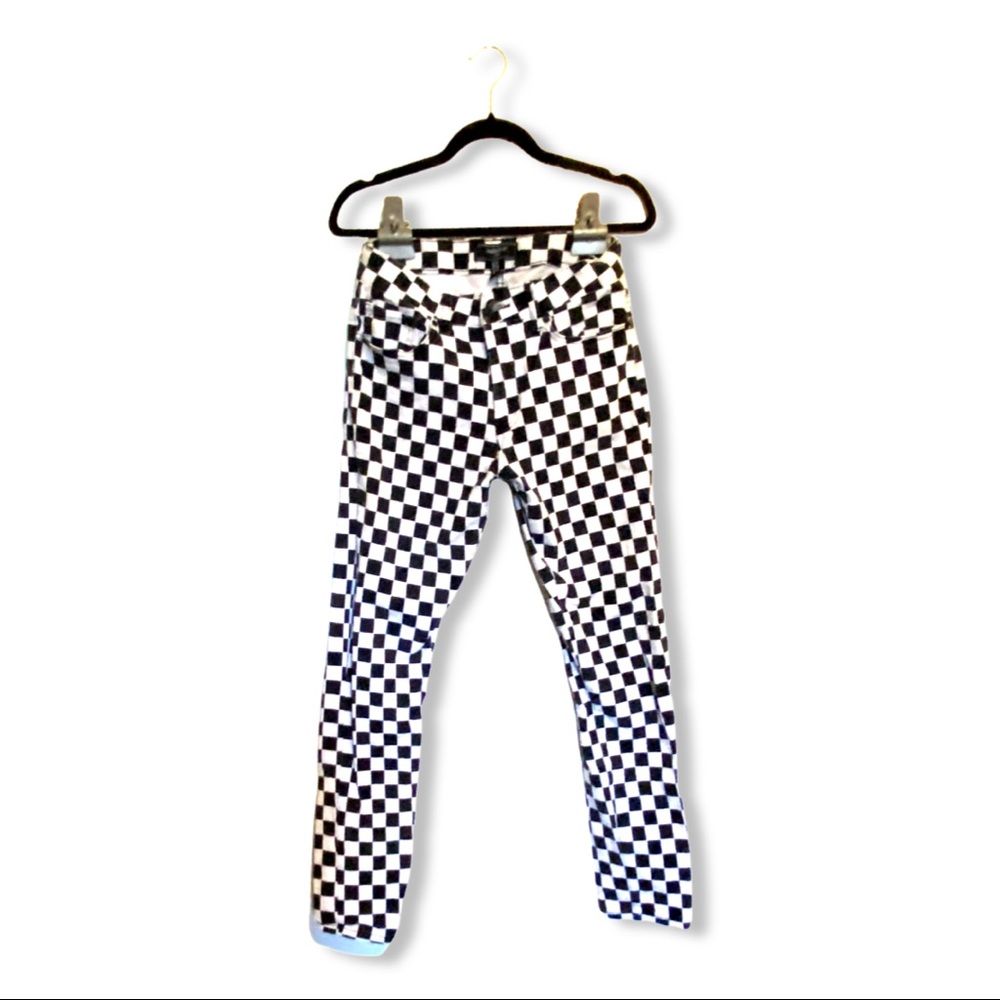 Men’s Checkered Print Jeans